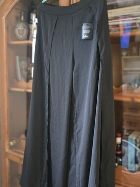Lulus XL black wide-leg culotte pants